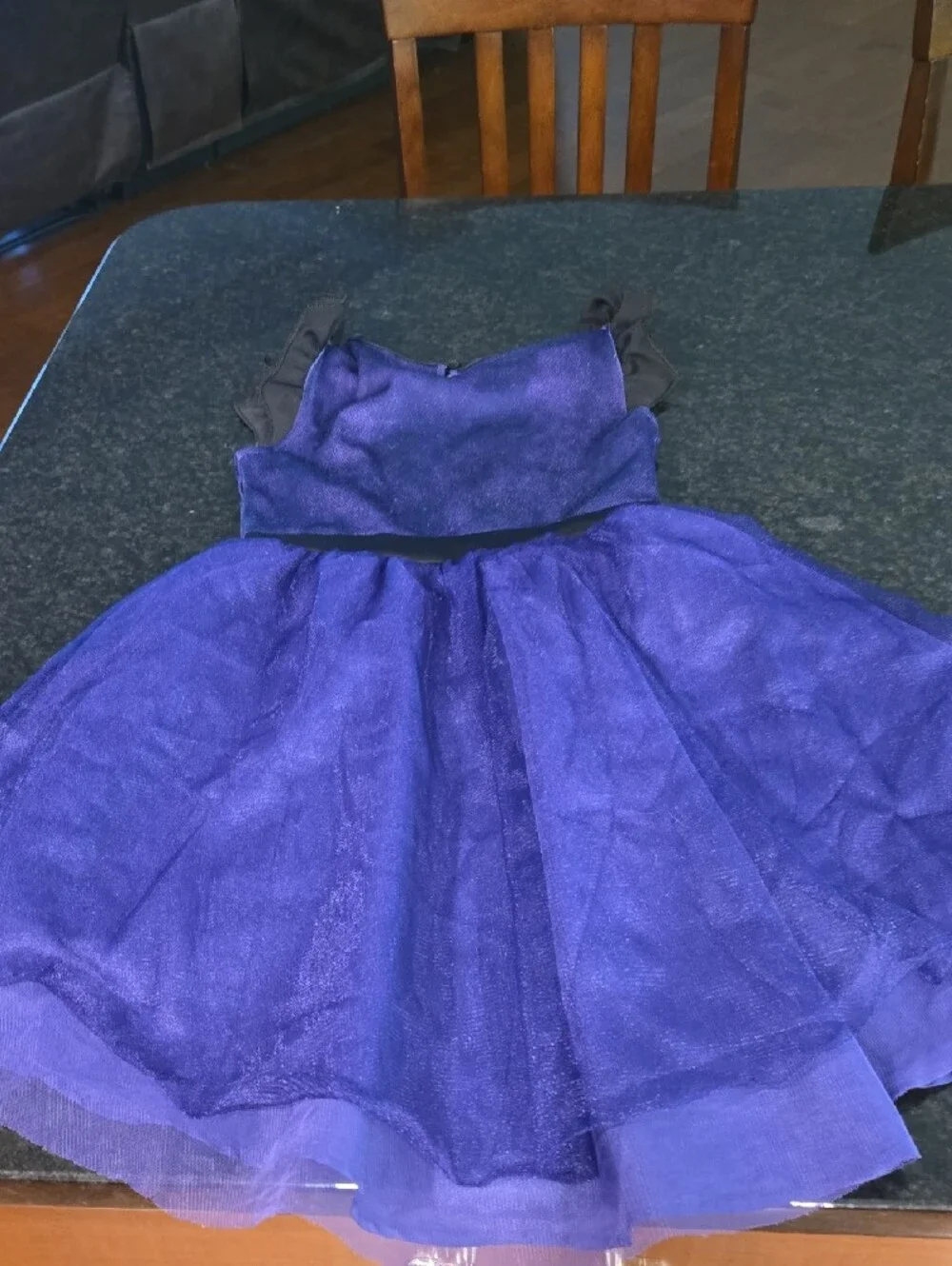 Disney Descendants Purple Layered Party Dress with Teal Trim